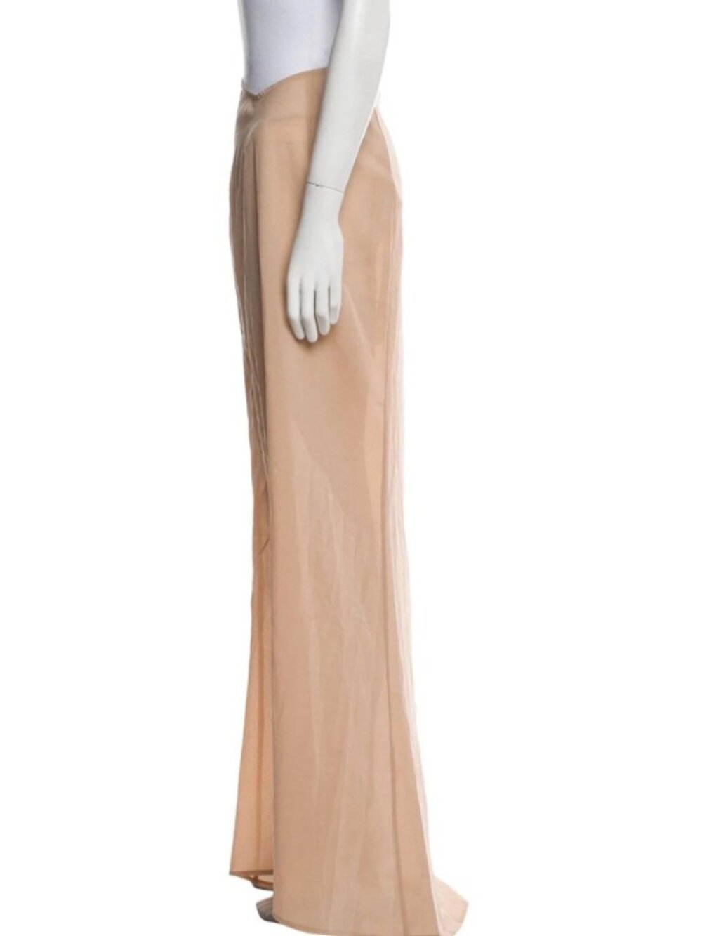 Bronx and Banco Women's Maxi Skirt Size Small Sheer Beige No lining
